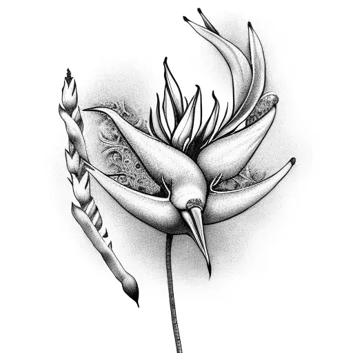 Hydrangea And Bird Of Paradise