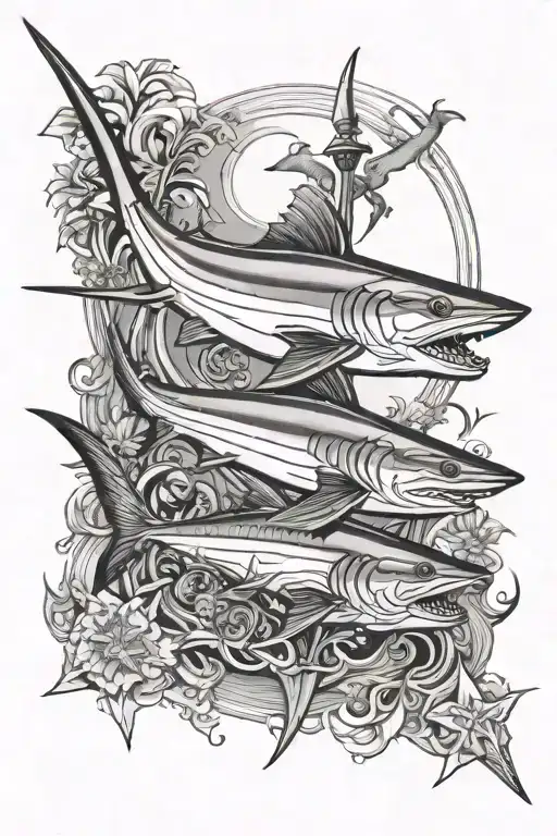 Swordfish And Shark With Meaning In Horoscope