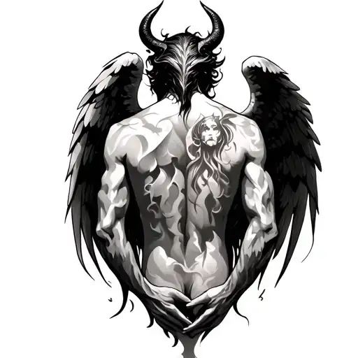 Angel Vs Demon Back