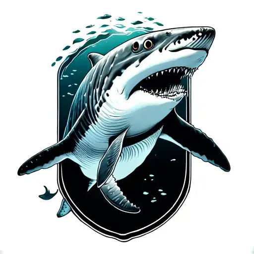 A Whale Shark In The Ocean Trad