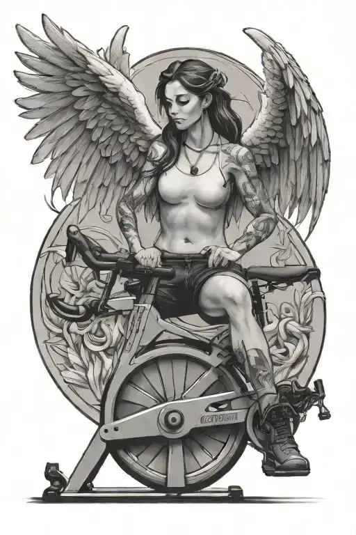 Spin Bike And Angel Sitting