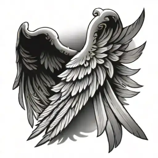 Sun Rays Angel Wings