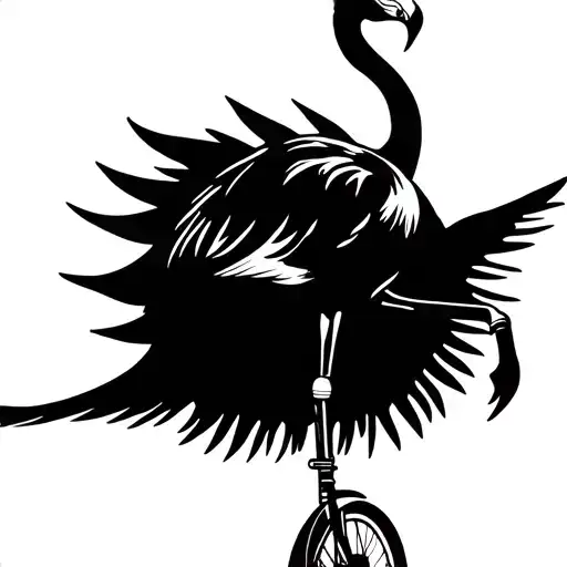 Flamingo On A Unicycle