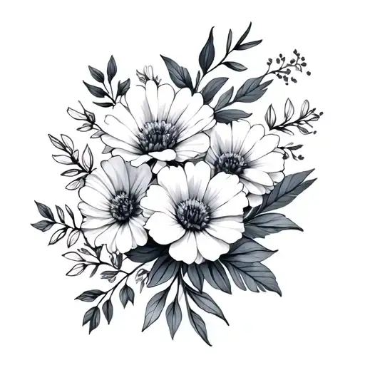 Birth Flower Bouquet For December February March And June