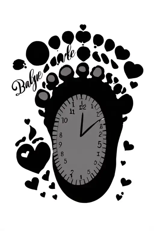 Baby Footprint Clock Digital Scales And Name