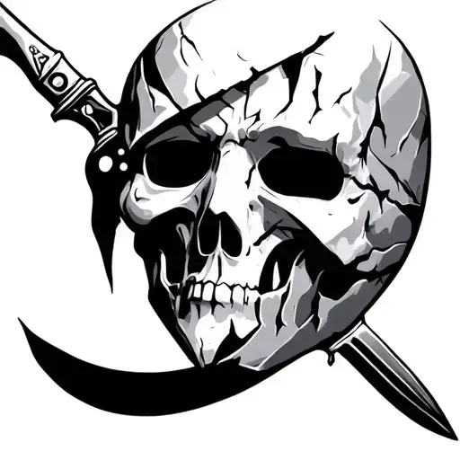 Knife With Broken Mask