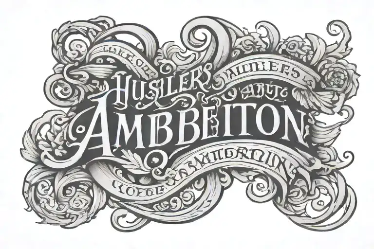Huslers Ambition Lettering