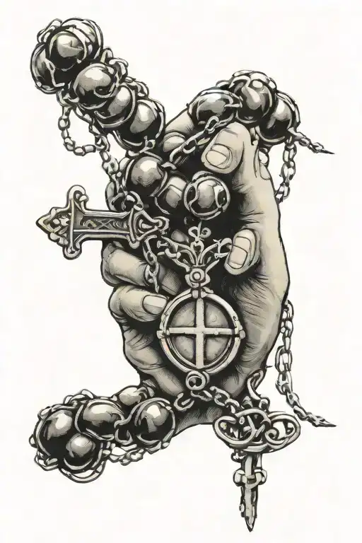 Hand Holding Rosary