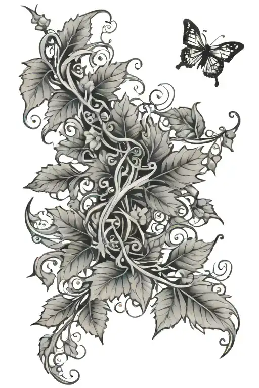 Vines Going Down My Back Wrapping To My Hip