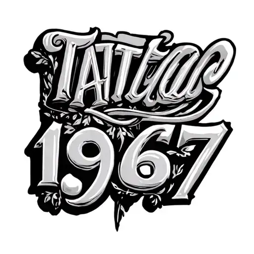 1967 Lettering Only Outlines