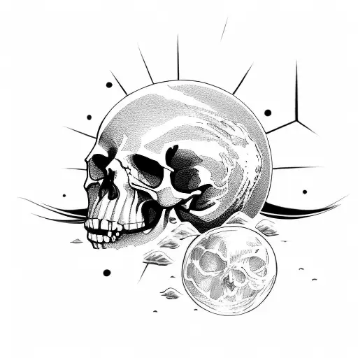 Moon Shaped Like A Skull