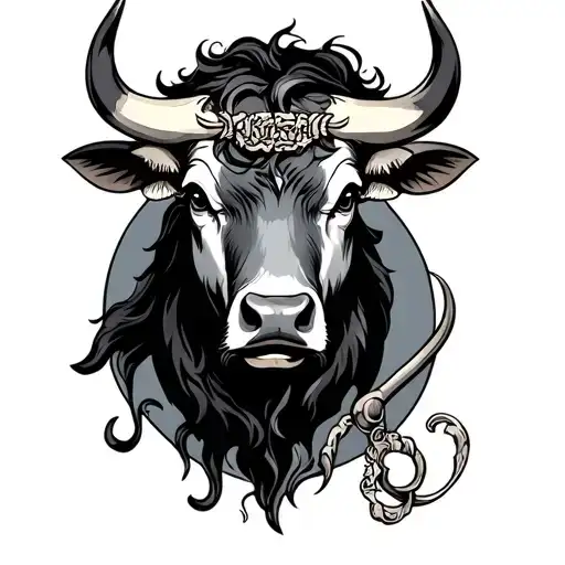 Tattoo Tribute Child Bull And Aquarius