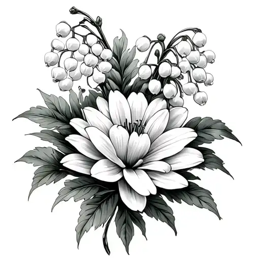 Chrysanthemum And Lily Of The Valley