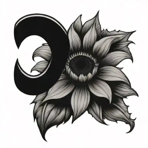 999 In Old English Font With Sunflower