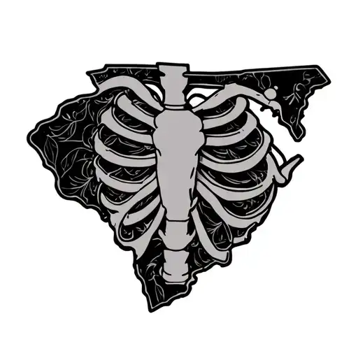 Right Side Of Rib Cage Showing State Of South Carolina