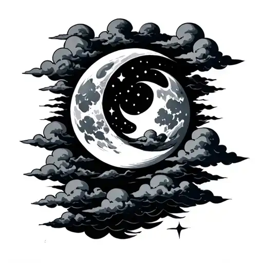 Moon And Clouds
