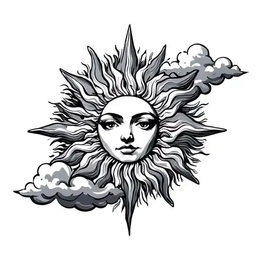 Sun Star And Cloud