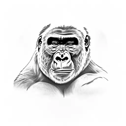 Gorilla With Cross
