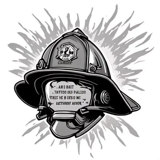 Fire Fighter Helmet With Quote