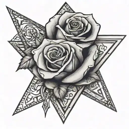 Diamond With Money Rose Intertwined