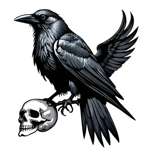 Crow And Skull