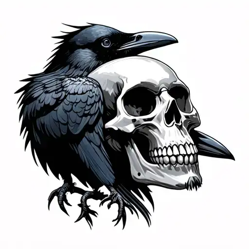 Crow And Skull