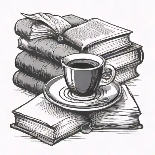 Books With Cup Of Coffee