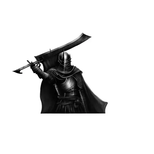 A Dark Souls Character Holding A Sword