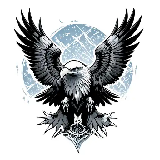 Eagle With Frost