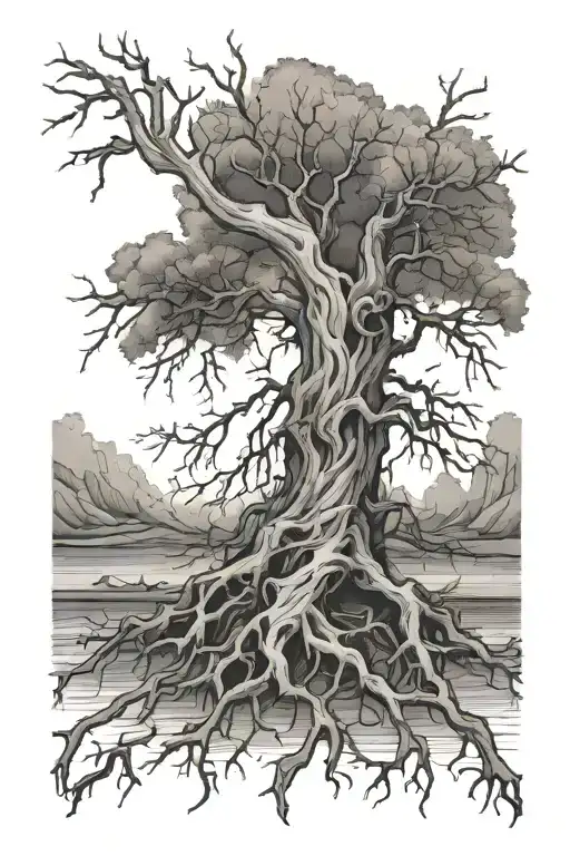 Dead Tree With Roots