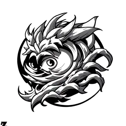 Dragon Ball Z Shin Tattoo Design Incorporating Elements