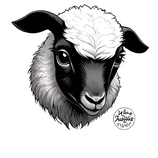 Cute Little Sheep Head