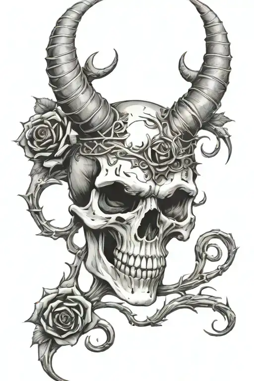 Sadistic Skull Thorns Horns