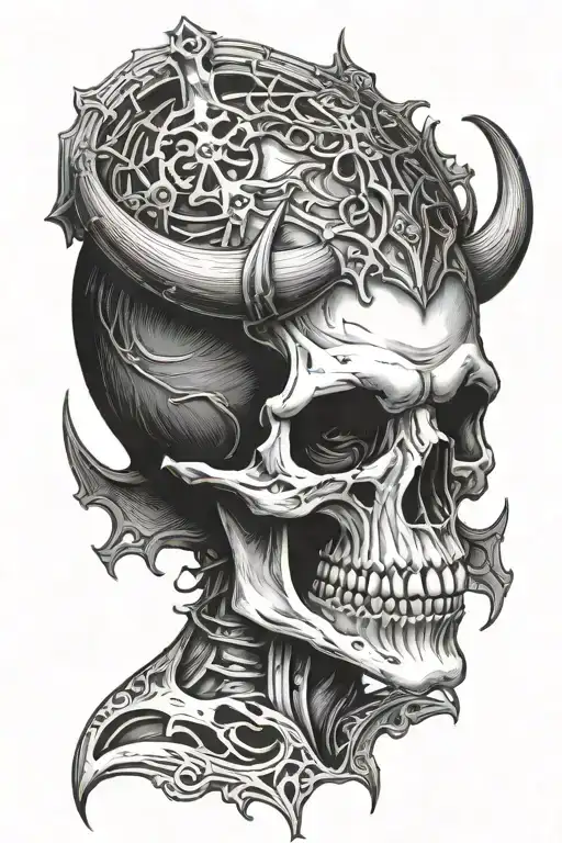 Vampire Skull Horns Sadistic Horror