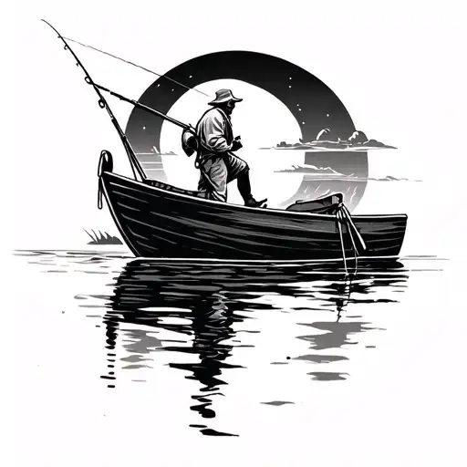 Fishing In A Boat