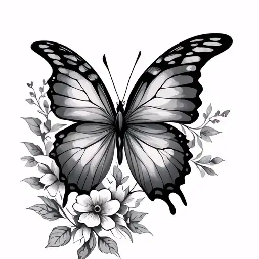Floral Effect Butterfly