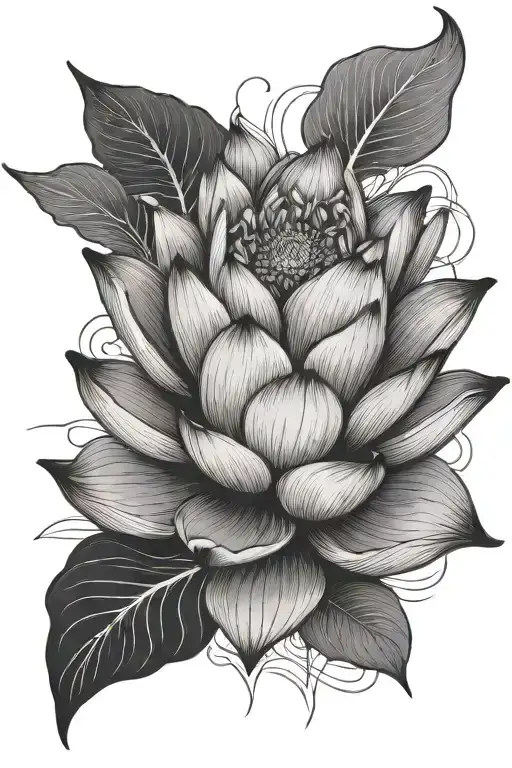 Lotus Flower Large Black