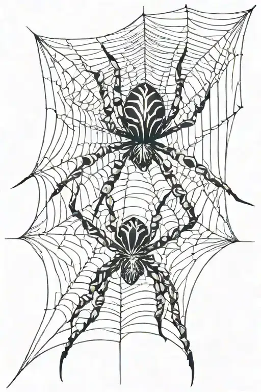 Web Spider With A Spider Web