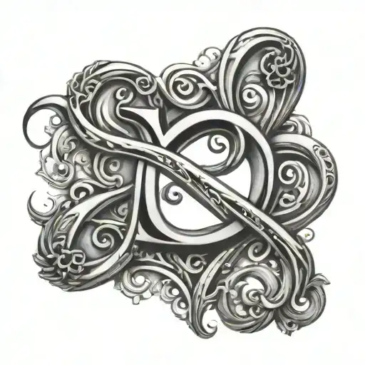 Love Symbol With Infinity Contains Letter M And R