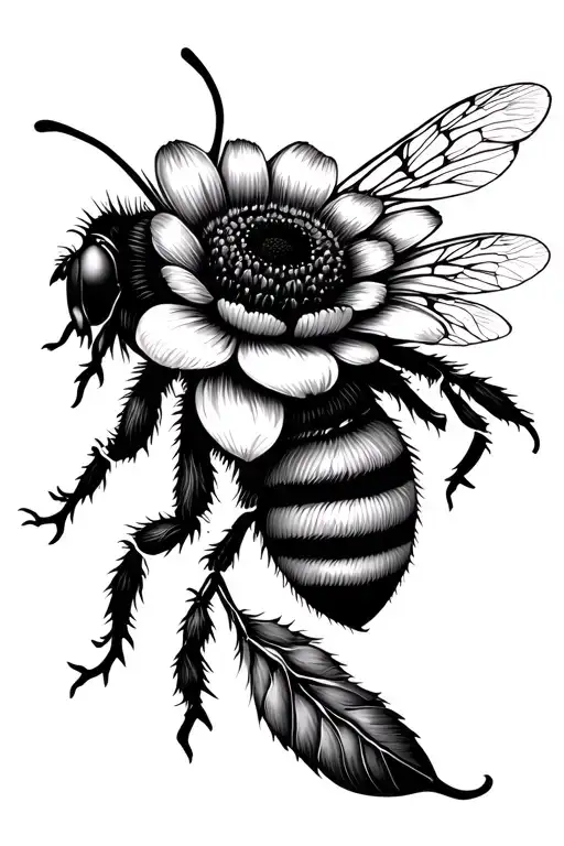 Bee Flower Mandela Style Mixed