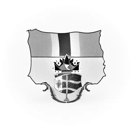 Brazil Flag Canadian Flag And English Flag With Soccer And Hockey And A Ak-47 Gun