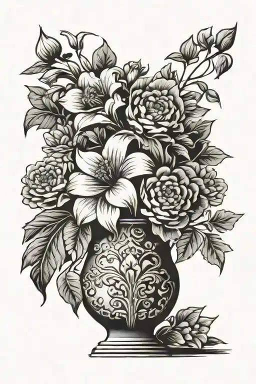 Rectangular Floral Vase