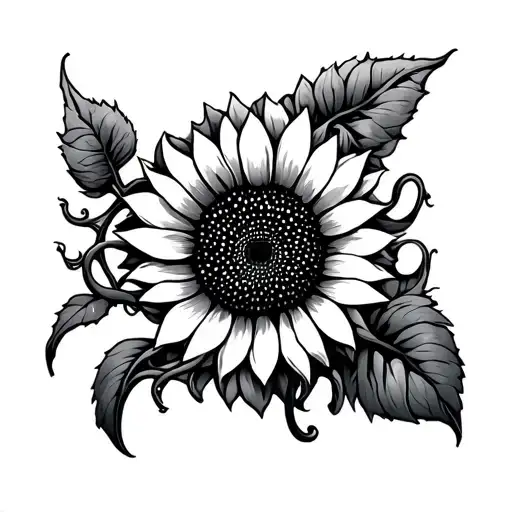 Medusa With Sunflower