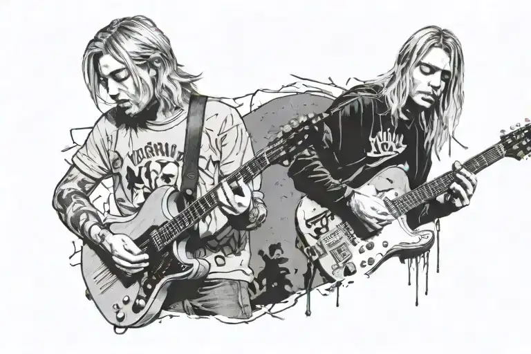 Kurt Cobain From 91 Playing Guitar Singing Together With Xxxtentacion Juat Singing