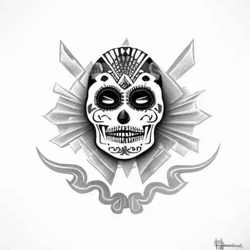 Aztec Day Of The Dead Luchador
