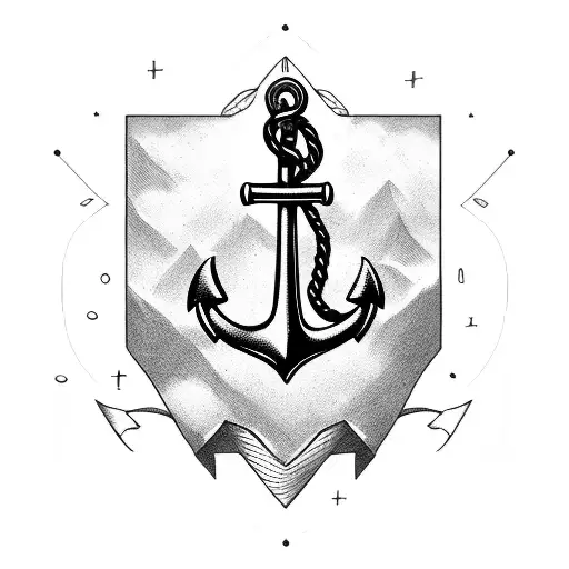 Anchor With Banner With 244