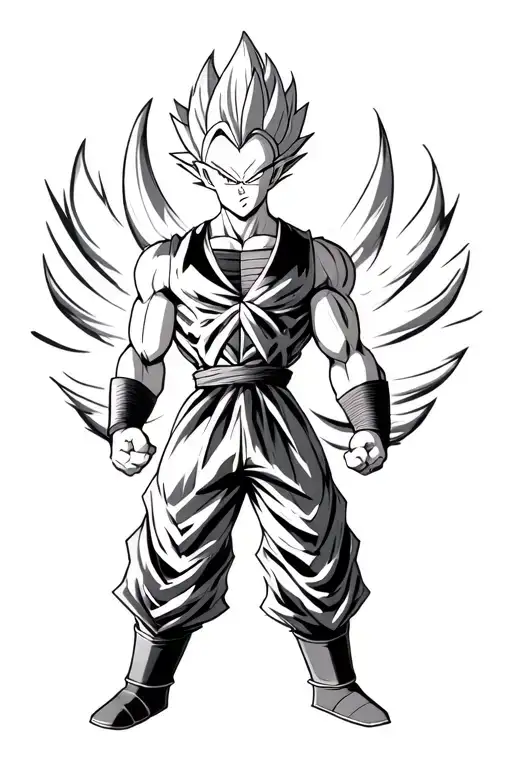 Vegeta Dragon Ball Transforming Ssj2 Proud And Self Confident