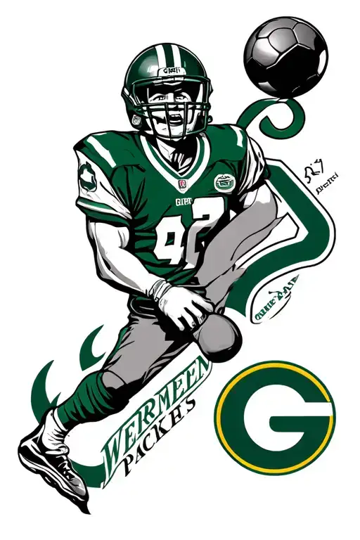 Logos Of Green Bay Packers And Soccer Team Werder Bremen Mixed Up In A Stoner