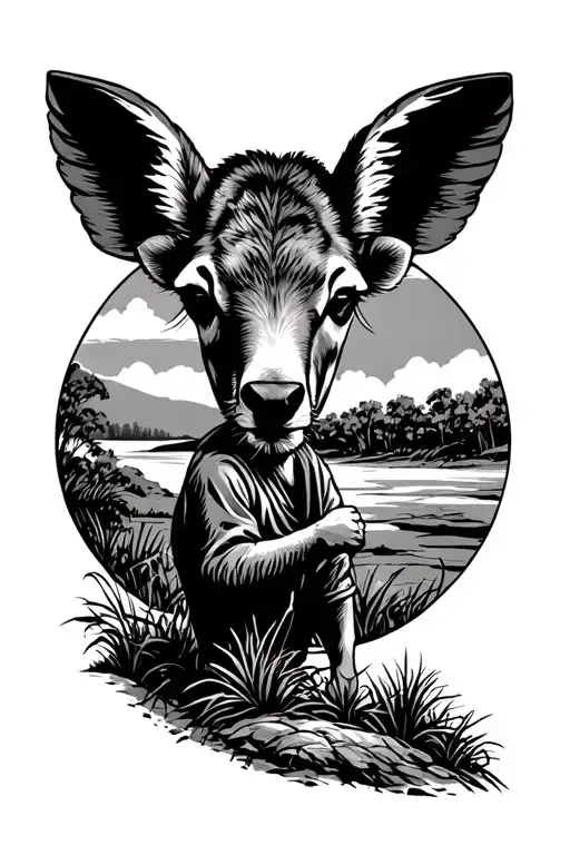 Australian Bushman Country Landscape