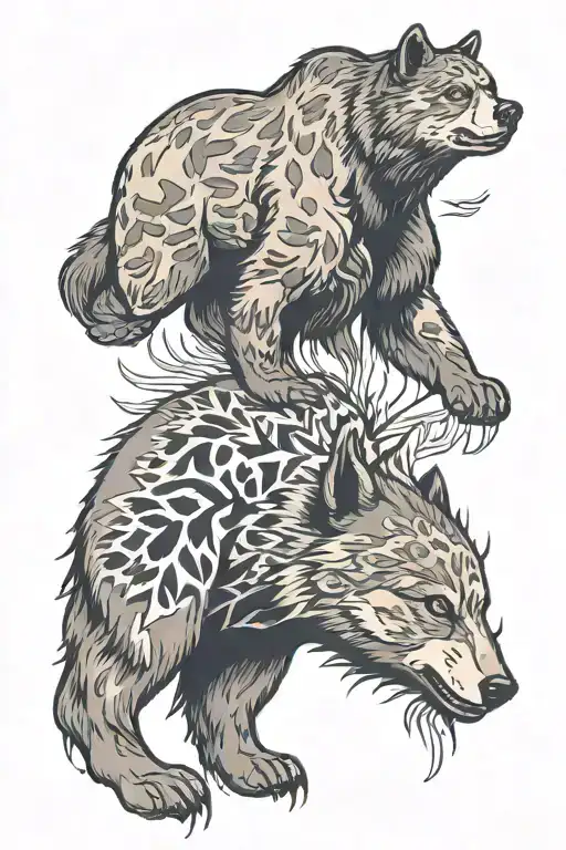 Buck With Bear Paw Print On Its Hip